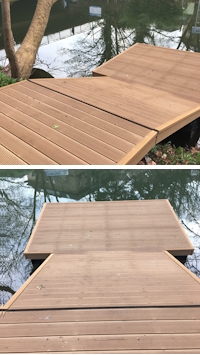 Der sanierte Bootsanleger